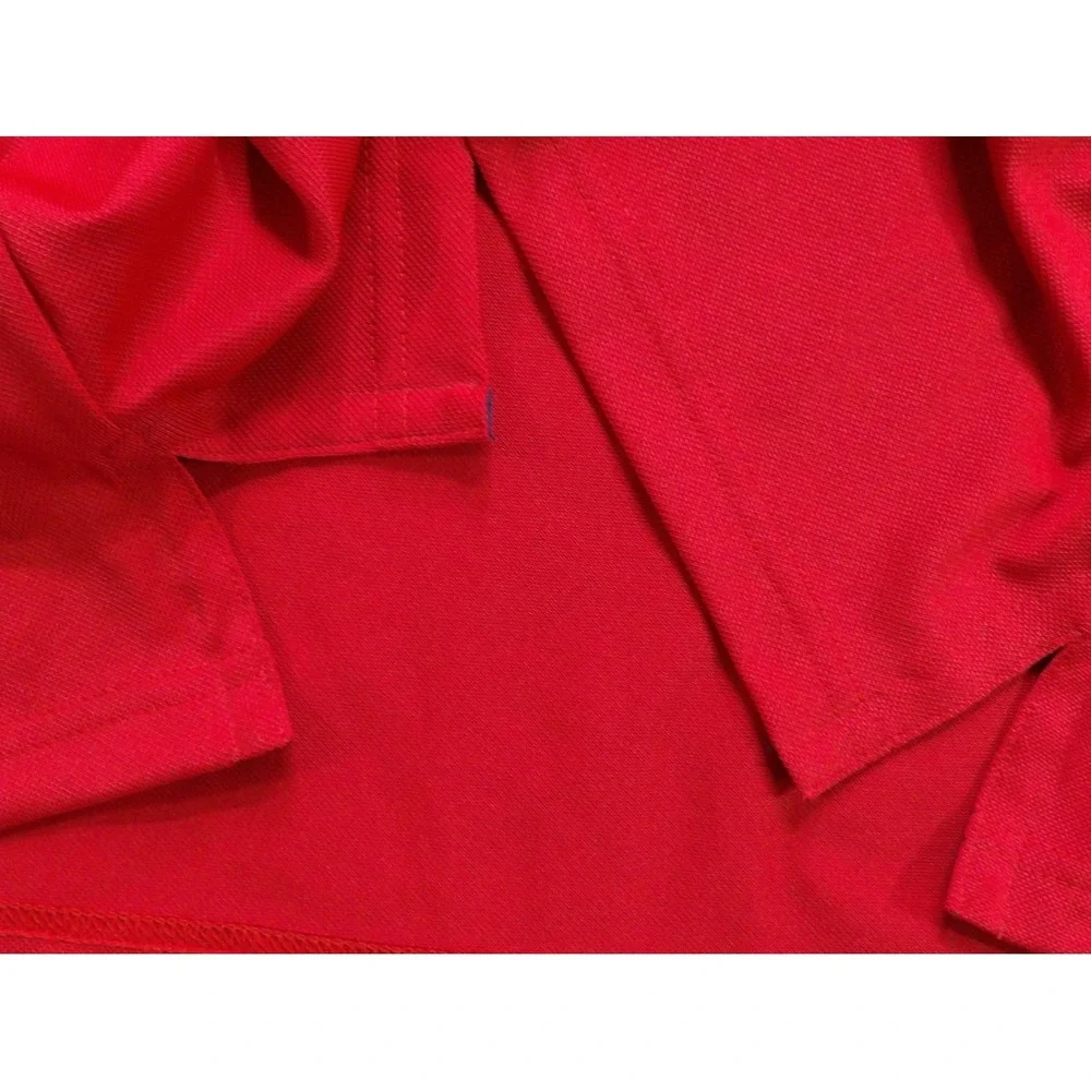 Polo Ralph Lauren US Open Tennis Shirt Men L Red Performance Big P Polo Logo EUC
